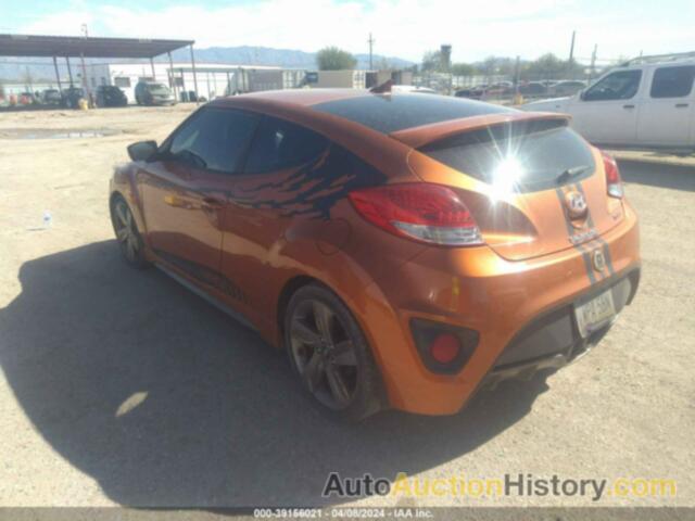 HYUNDAI VELOSTER TURBO W/BLACK, KMHTC6AE8DU174667