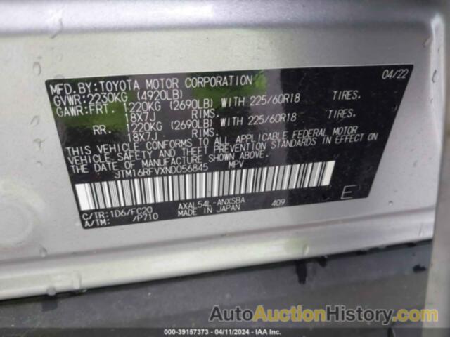 TOYOTA RAV4 SE HYBRID, JTM16RFVXND056845