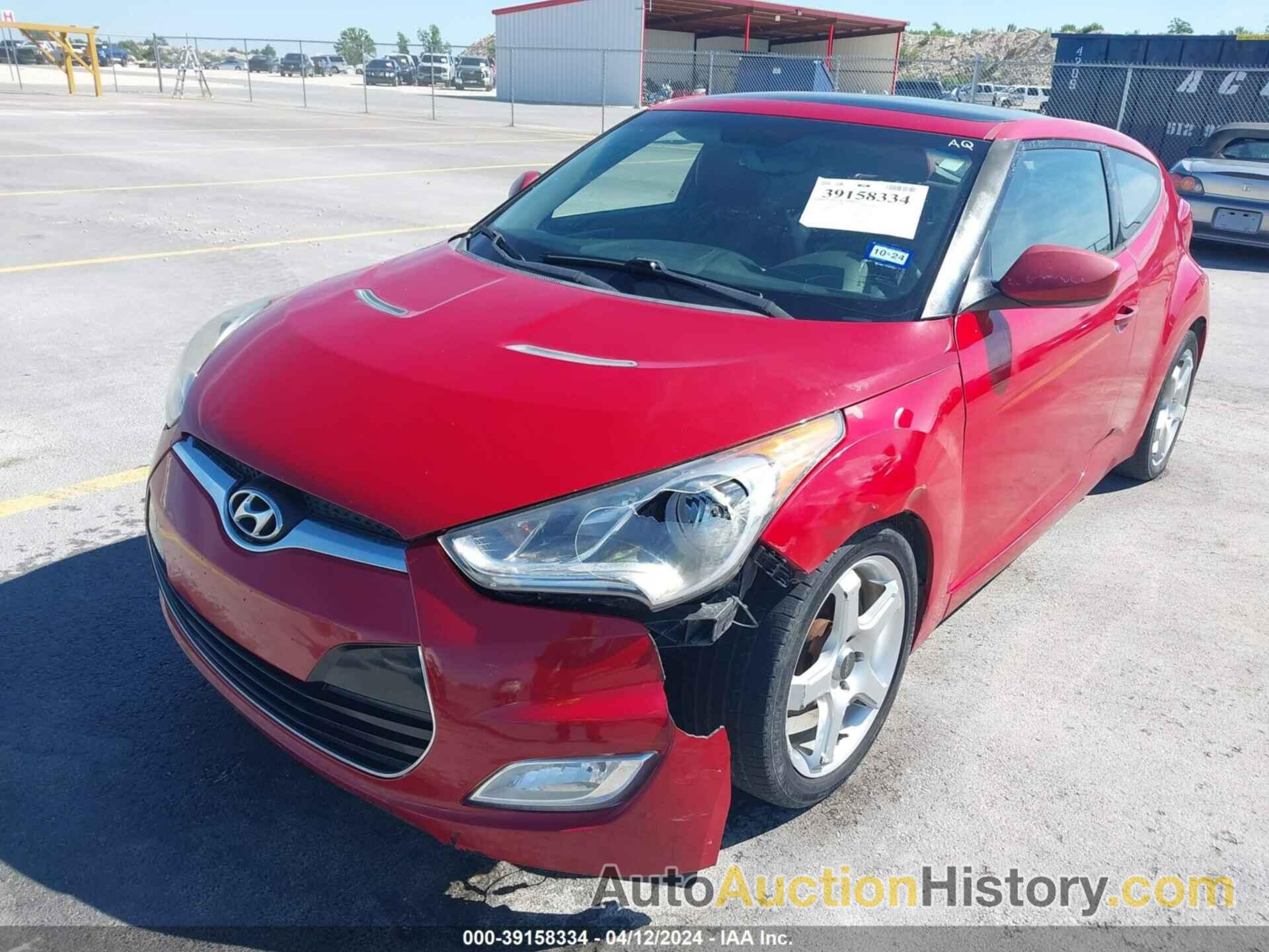 HYUNDAI VELOSTER BASE W/RED/BLACK, KMHTC6AD8CU074719