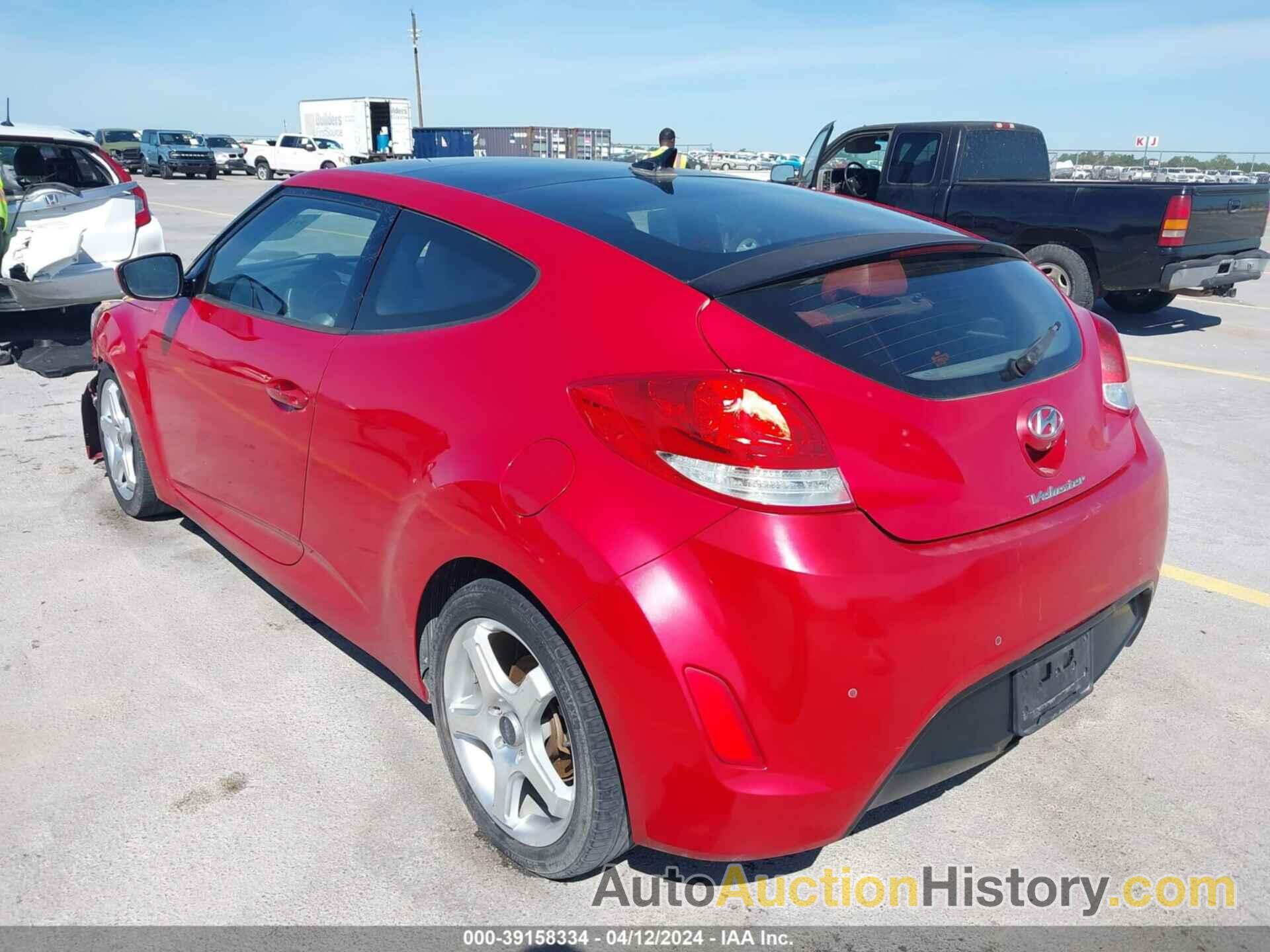 HYUNDAI VELOSTER BASE W/RED/BLACK, KMHTC6AD8CU074719