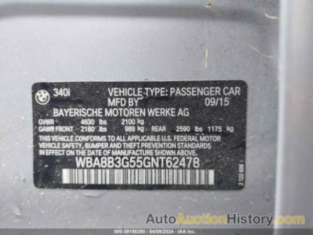 BMW 340I, WBA8B3G55GNT62478