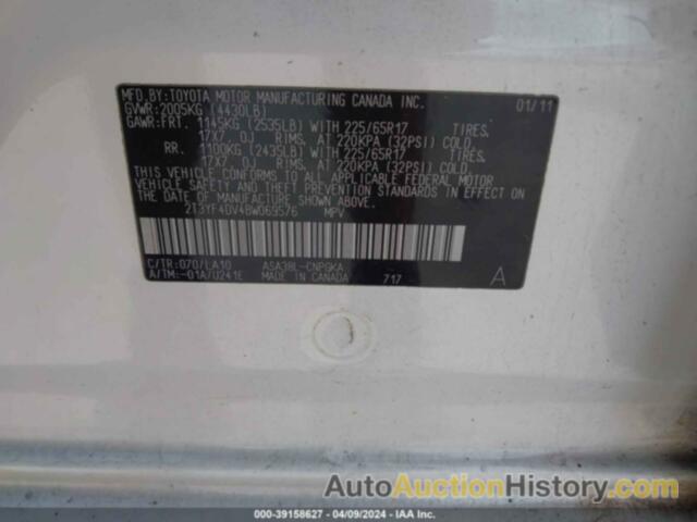 TOYOTA RAV4 LIMITED, 2T3YF4DV4BW069576