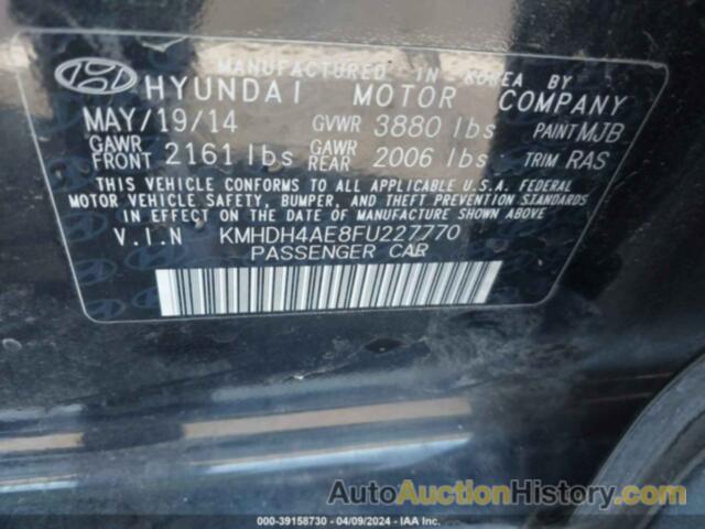 HYUNDAI ELANTRA SE, KMHDH4AE8FU227770