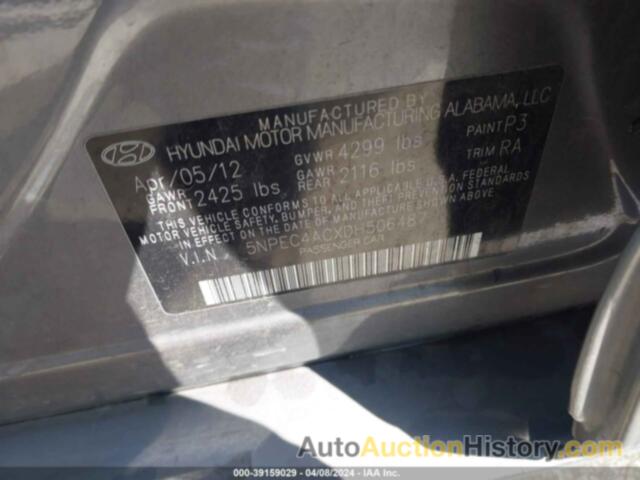 HYUNDAI SONATA LIMITED, 5NPEC4ACXDH506487