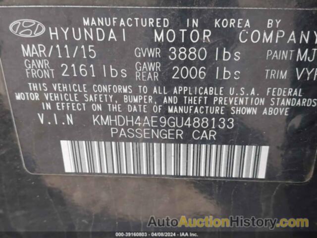 HYUNDAI ELANTRA SE, KMHDH4AE9GU488133