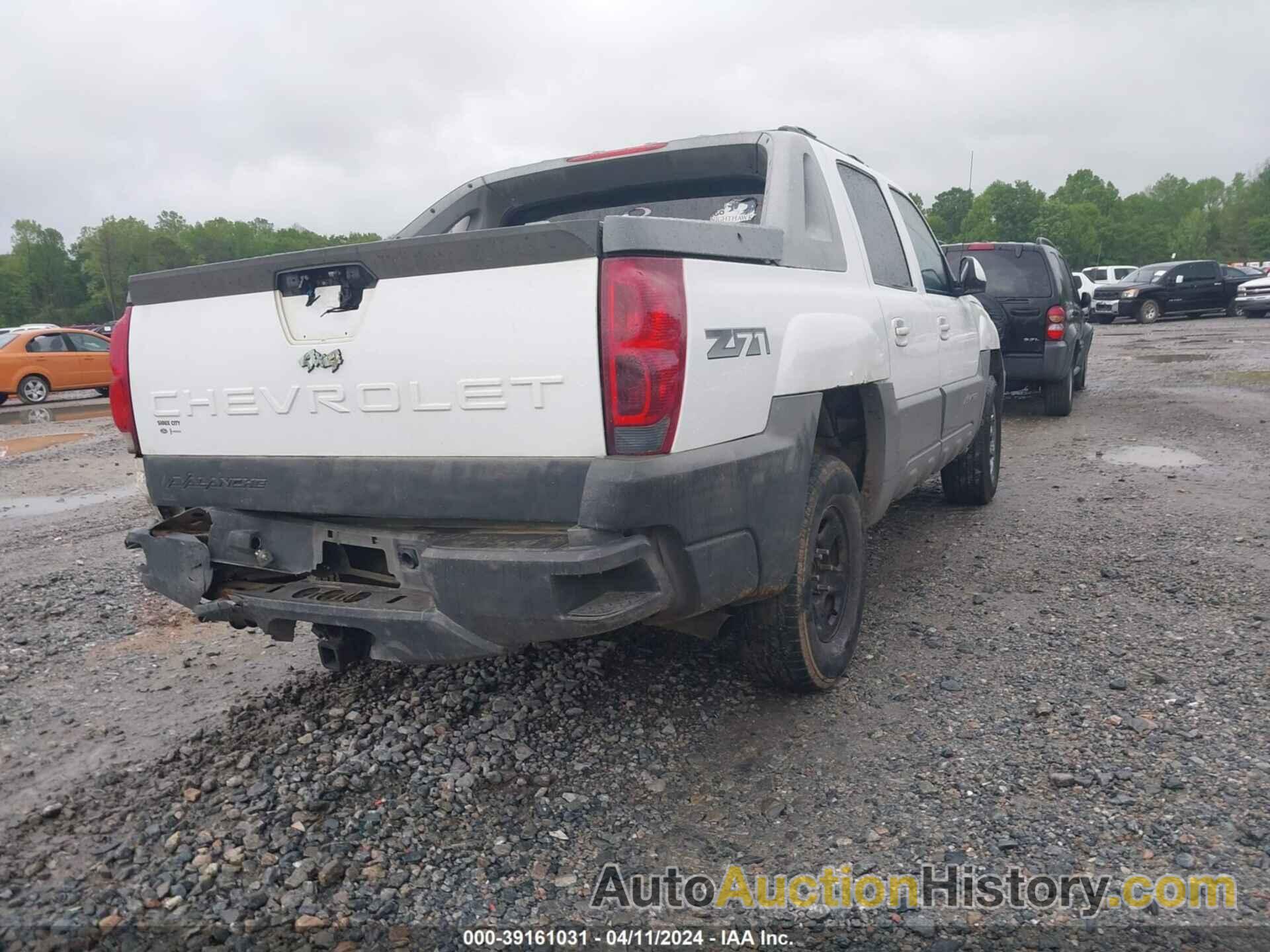 CHEVROLET AVALANCHE 1500, 3GNEK13T82G167725