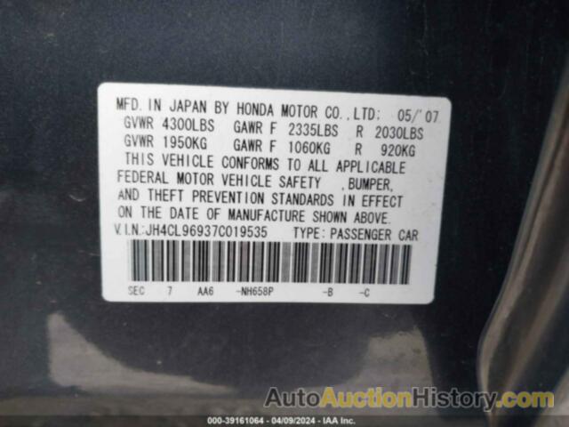 ACURA TSX, JH4CL96937C019535