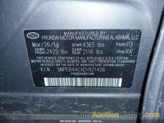 HYUNDAI SONATA GLS, 5NPEB4ACXEH921426