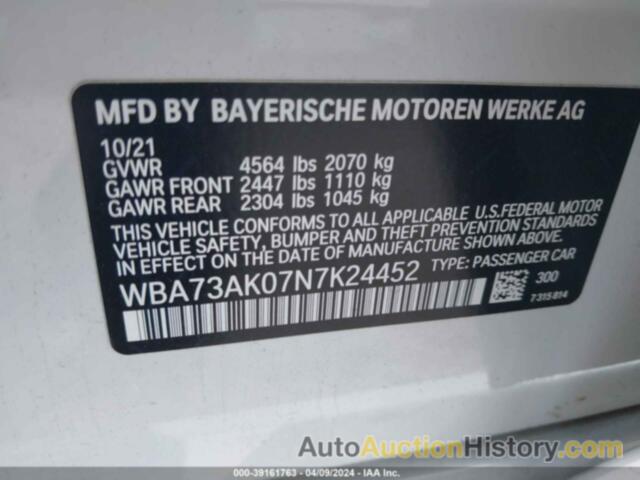 BMW 2 SERIES 228I XDRIVE, WBA73AK07N7K24452