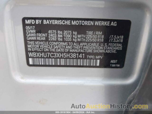 BMW X1 SDRIVE28I, WBXHU7C3XH5H38141