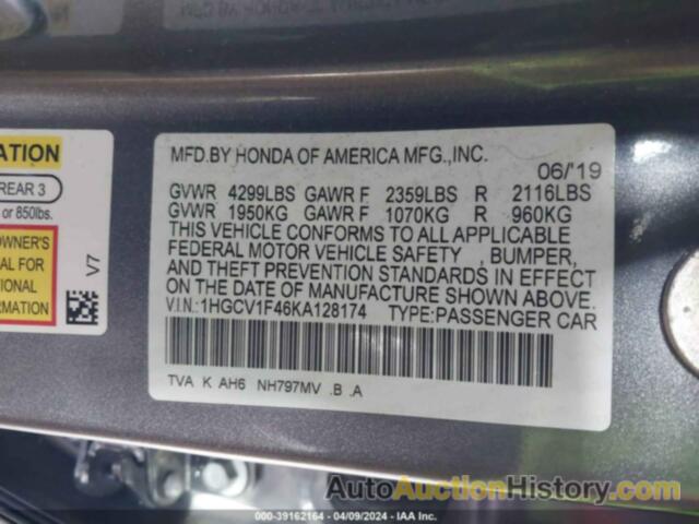 HONDA ACCORD EX, 1HGCV1F46KA128174