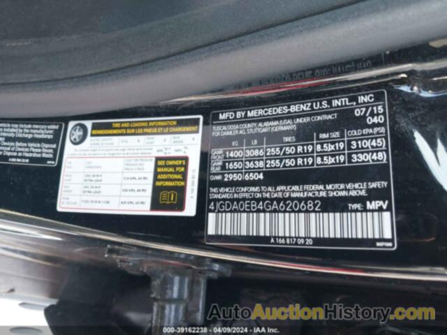 MERCEDES-BENZ GLE 300D 4MATIC, 4JGDA0EB4GA620682