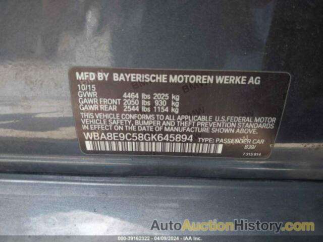 BMW 328 I SULEV, WBA8E9C58GK645894