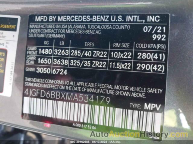 MERCEDES-BENZ AMG GLE 53 COUPE 4MATIC, 4JGFD6BBXMA534179