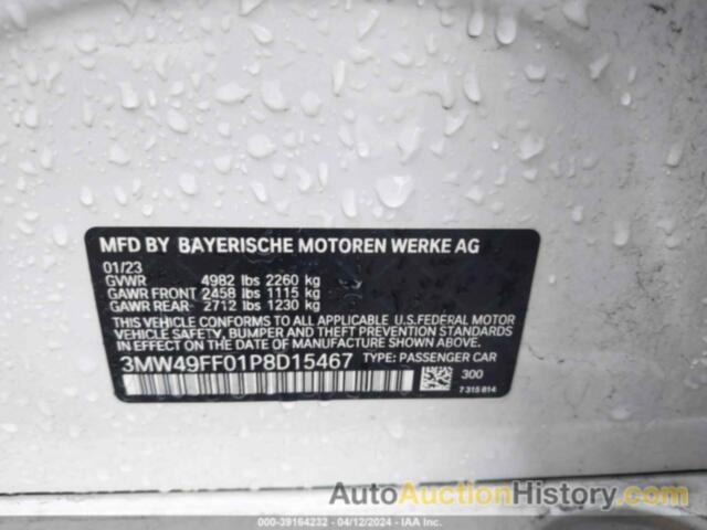 BMW M340XI, 3MW49FF01P8D15467