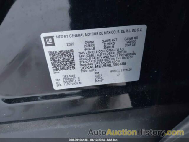 GMC TERRAIN FWD SLE, 3GKALMEV5ML350485