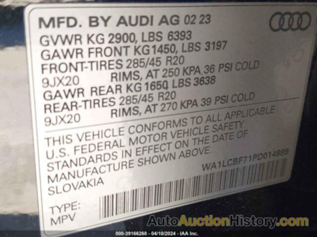 AUDI Q7 PREMIUM PLUS, WA1LCBF71PD014989