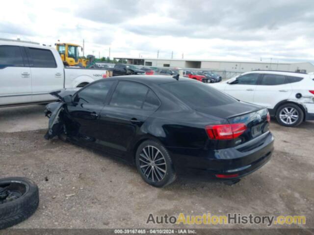 VOLKSWAGEN JETTA 1.8T SPORT, 3VWD17AJ9FM422320