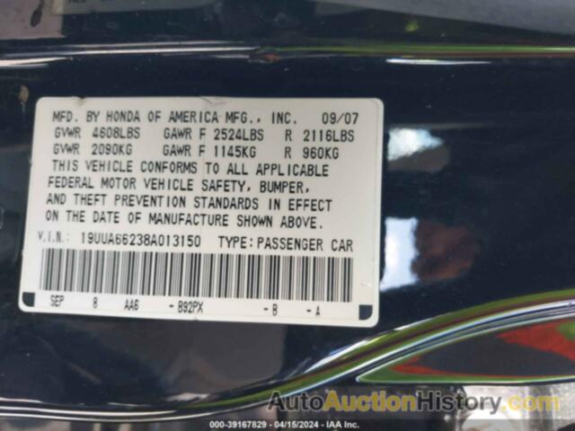 ACURA TL 3.2, 19UUA66238A013150