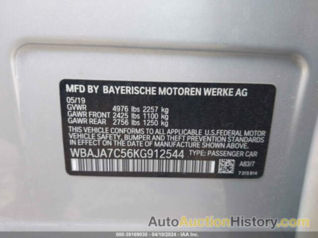 BMW 530I XDRIVE, WBAJA7C56KG912544