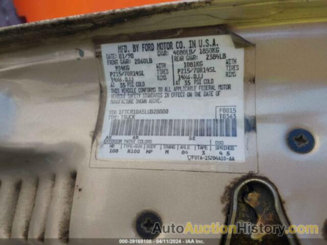 FORD RANGER, 1FTCR10A5LUB28880