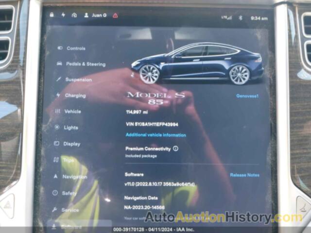 TESLA MODEL S P85, 5YJSA1H11EFP43994