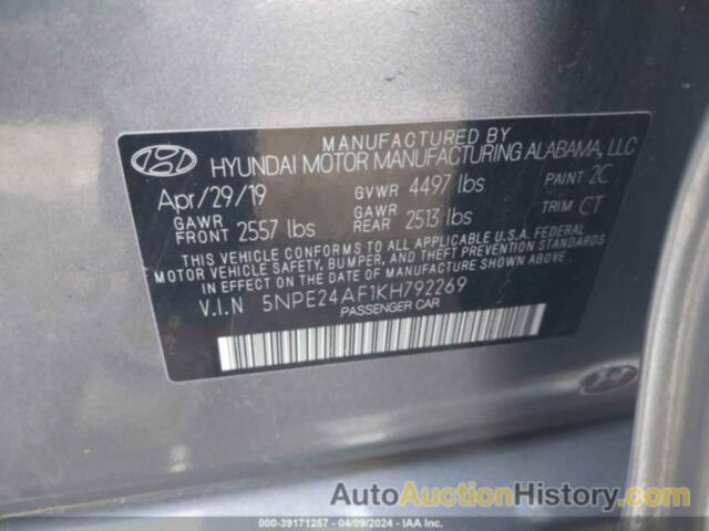 HYUNDAI SONATA SE, 5NPE24AF1KH792269