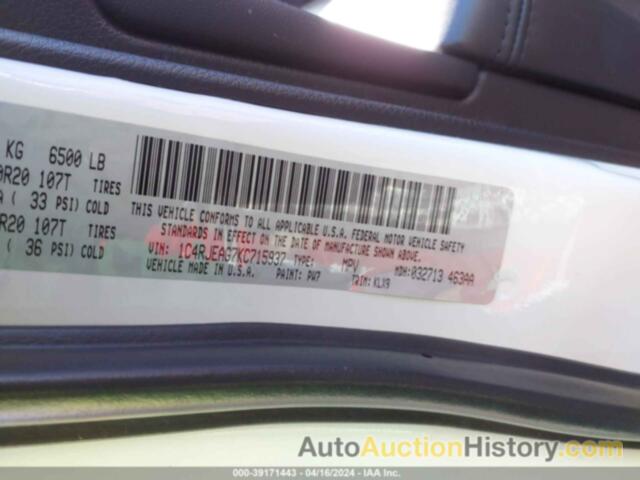 JEEP GRAND CHEROKEE ALTITUDE 4X2, 1C4RJEAG7KC715937