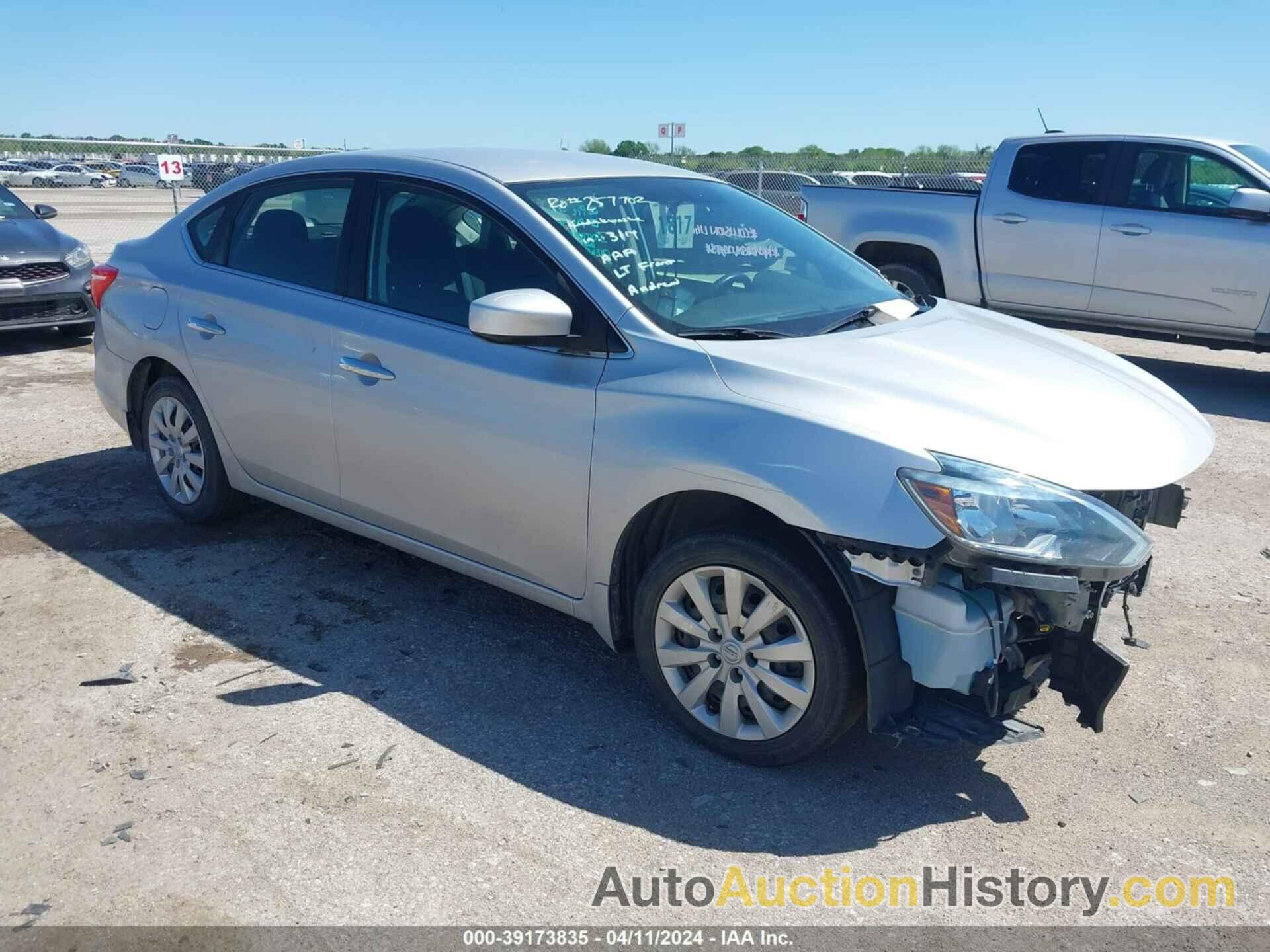 NISSAN SENTRA S, 3N1AB7AP1JY319887