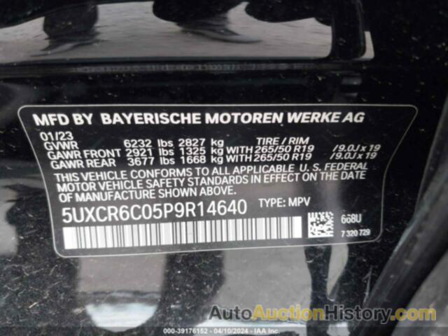 BMW X5 XDRIVE40I, 5UXCR6C05P9R14640