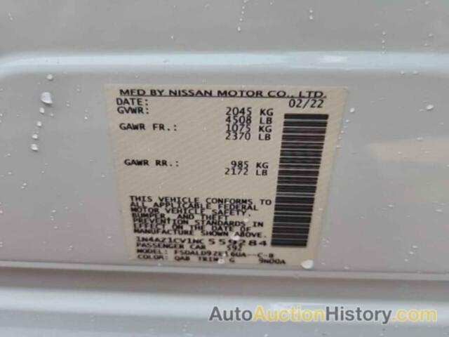 NISSAN LEAF SV, 1N4AZ1CV1NC559284