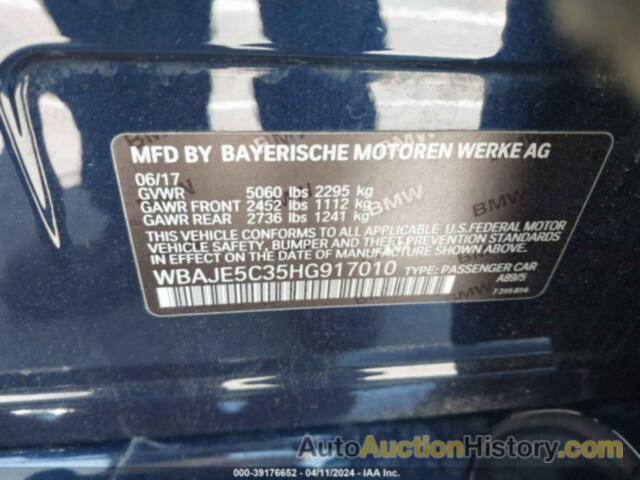 BMW 540I, WBAJE5C35HG917010