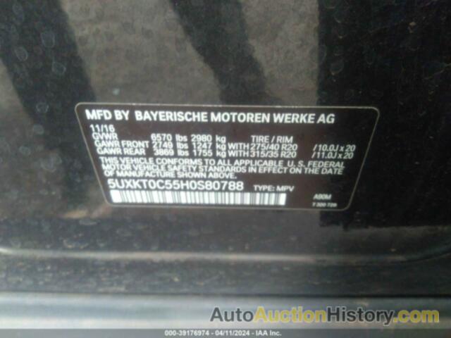 BMW X5 EDRIVE XDRIVE40E IPERFORMANCE, 5UXKT0C55H0S80788