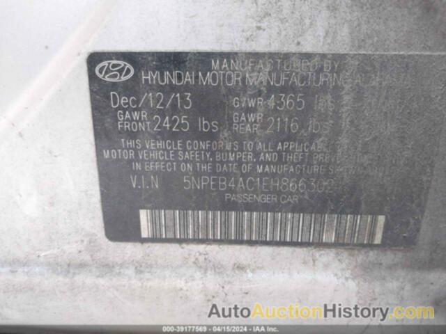 HYUNDAI SONATA GLS, 5NPEB4AC1EH866302