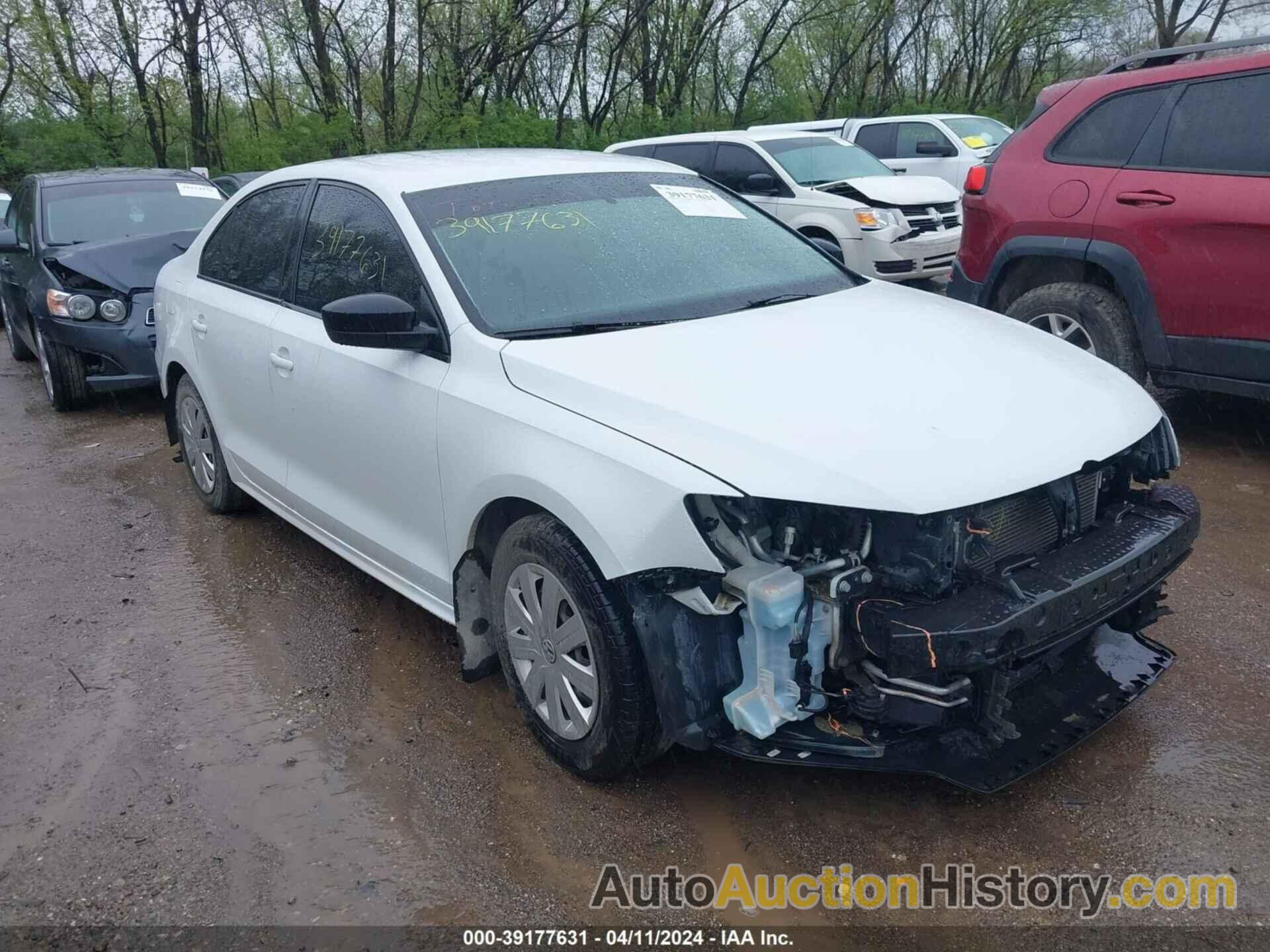 VOLKSWAGEN JETTA 2.0L S, 3VW2K7AJ1FM310969