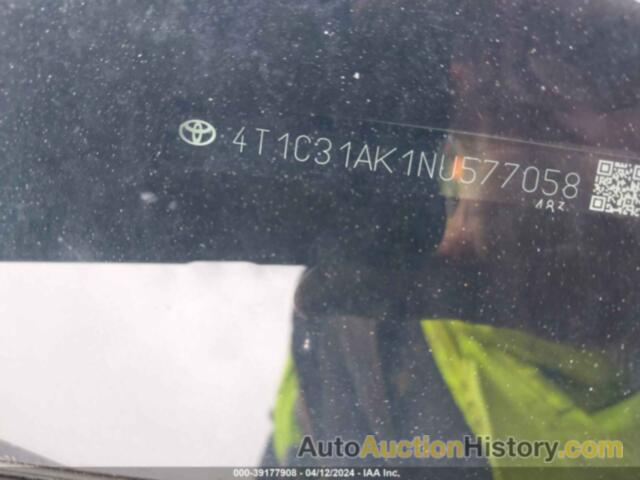 TOYOTA CAMRY LE HYBRID, 4T1C31AK1NU577058