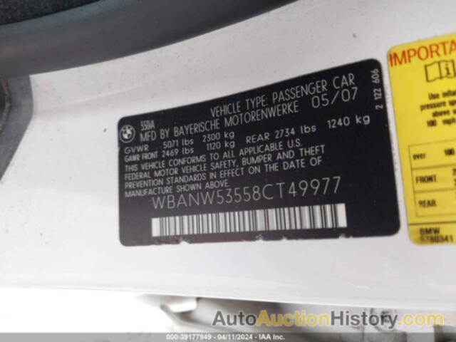 BMW 550I, WBANW53558CT49977