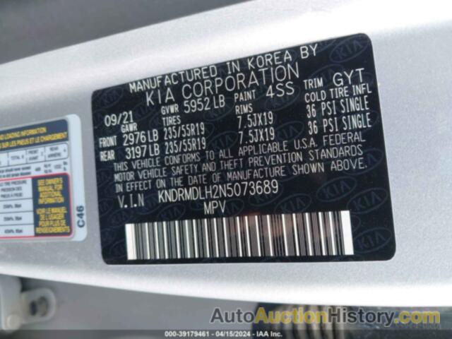 KIA SORENTO PLUG-IN HYBRID SX PRESTIGE, KNDRMDLH2N5073689