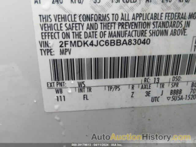 FORD EDGE SEL, 2FMDK4JC6BBA83040