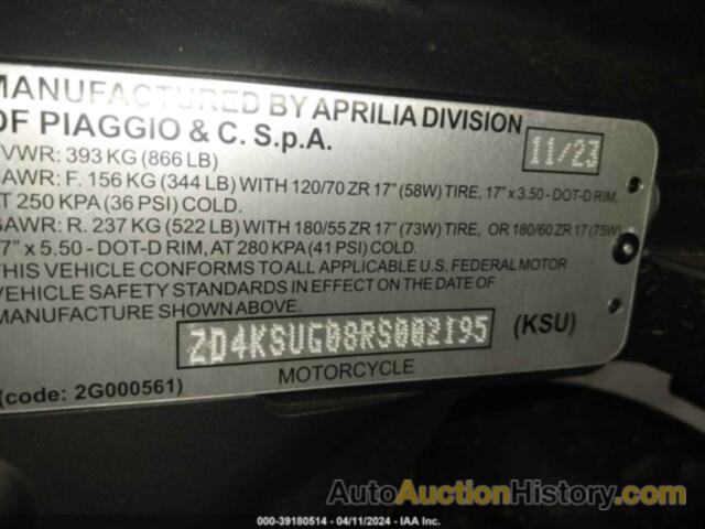 APRILIA RS 660, ZD4KSUG08RS002195