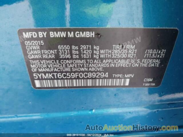 BMW X5 M, 5YMKT6C59F0C89294