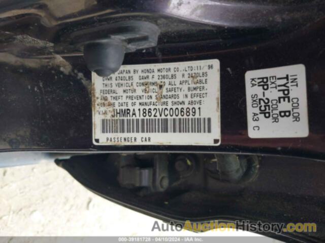 HONDA ODYSSEY LX, JHMRA1862VC006891