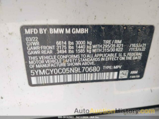 BMW X6 M, 5YMCY0C05N9L70680