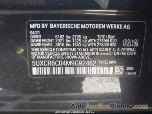 BMW X5 XDRIVE40I, 5UXCR6C04M9G92462