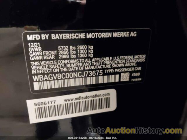 BMW M850I GTAN COUPE XDRIVE, WBAGV8C00NCJ73675