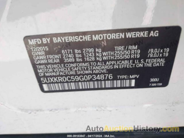 BMW X5 XDRIVE35I, 5UXKR0C59G0P34876