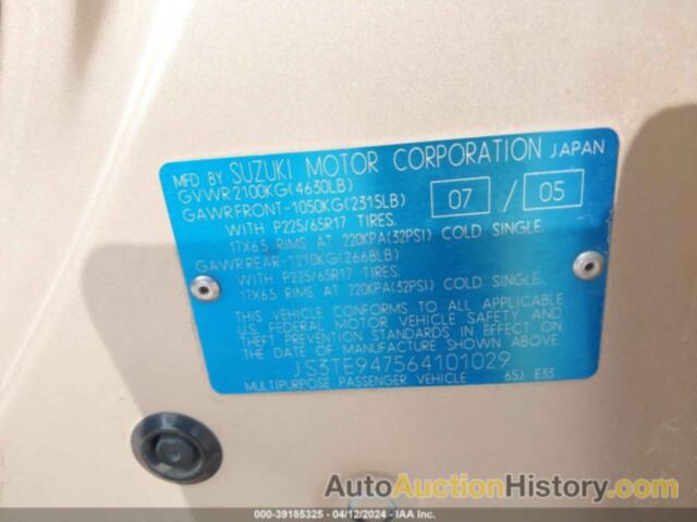 SUZUKI GRAND VITARA LUXURY, JS3TE947564101029