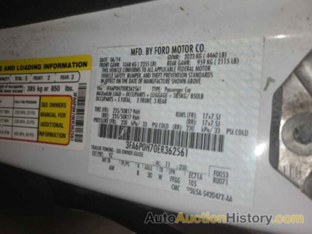 FORD FUSION SE, 3FA6P0H70ER362561