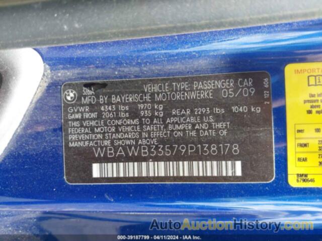 BMW 328I, WBAWB33579P138178