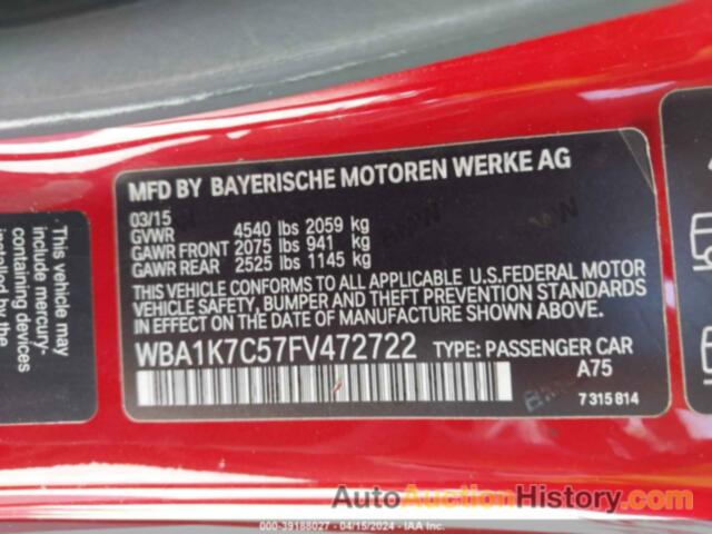 BMW 228I XDRIVE, WBA1K7C57FV472722